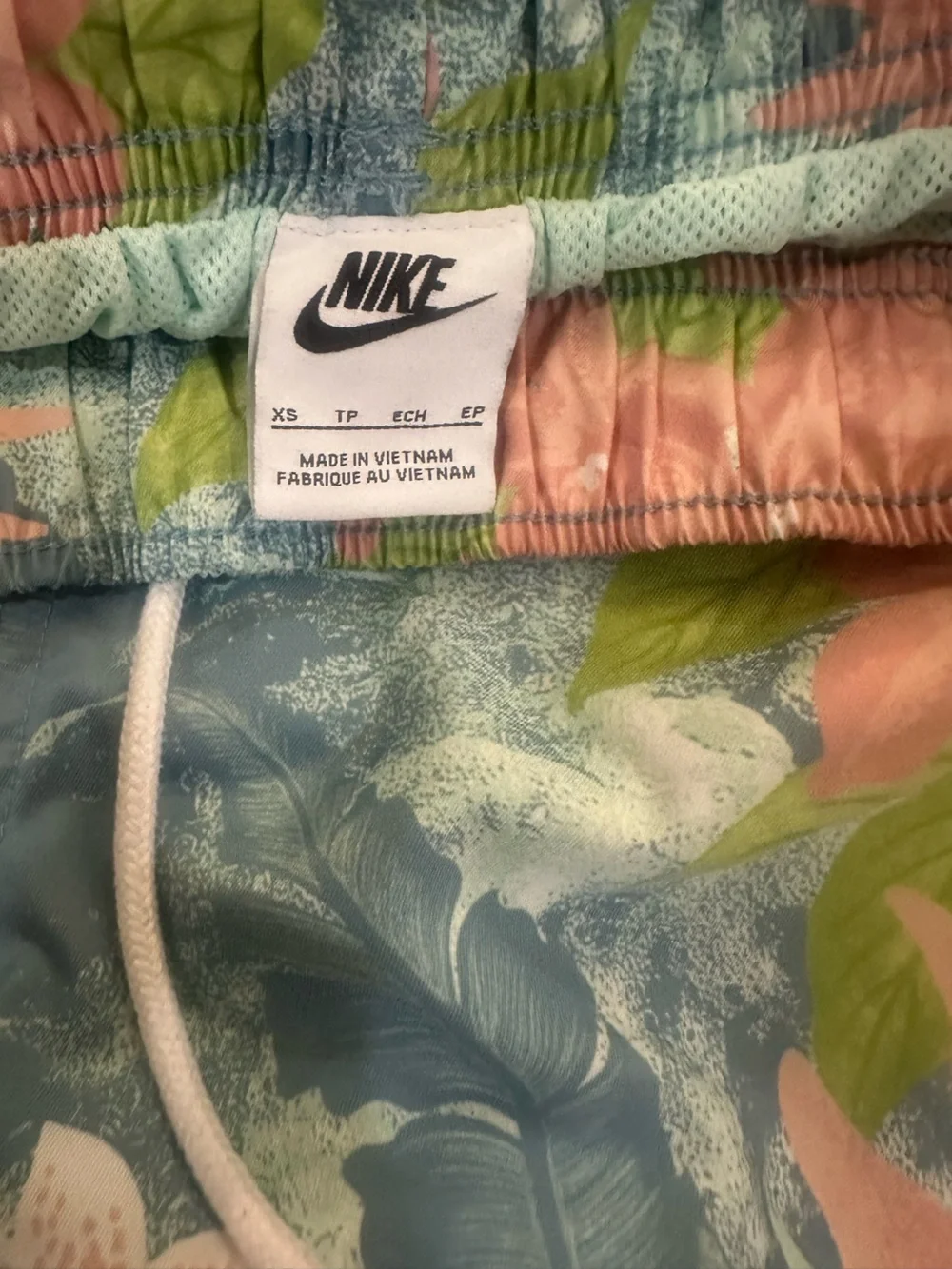Nike Floral Swim Trunks - Teal, Coral & Lime